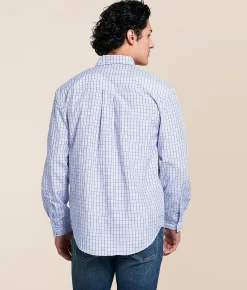 Fieldstone Mason Shirt Blue White Brown Outlet