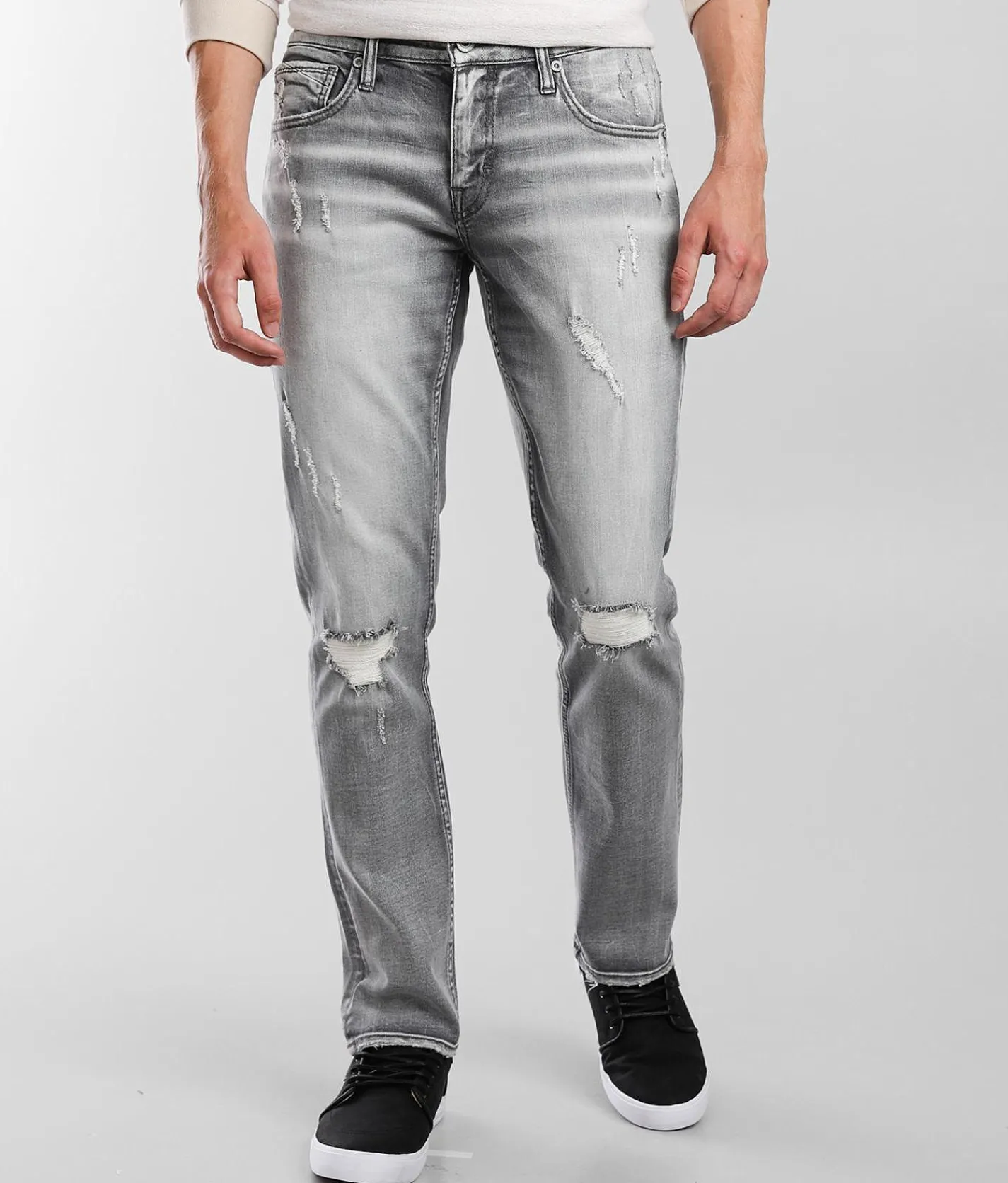 BKE Mason Taper Stretch Jean Washed Grey Clearance