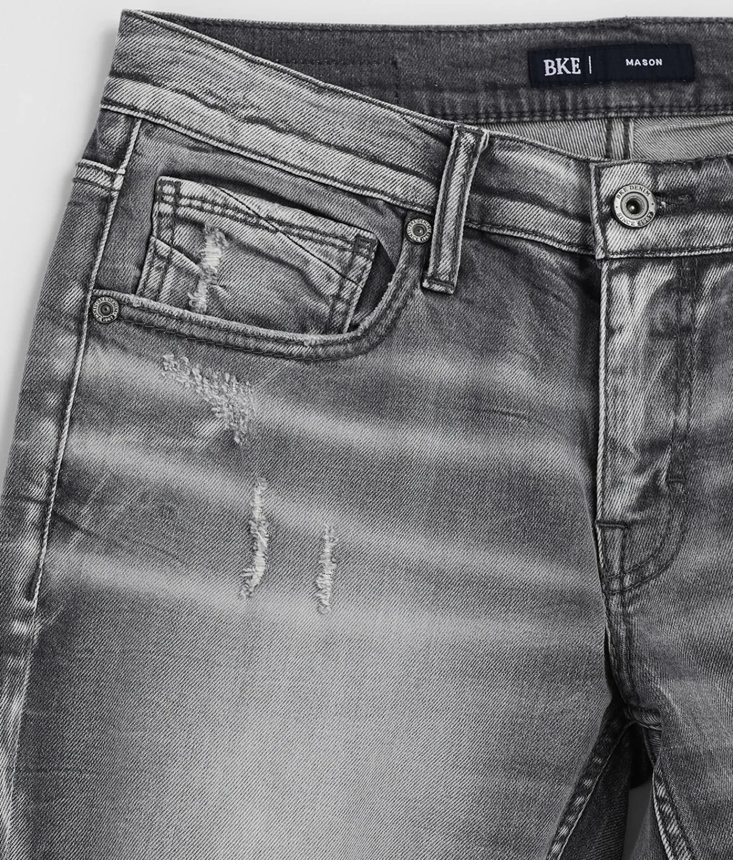 BKE Mason Taper Stretch Jean Washed Grey Clearance