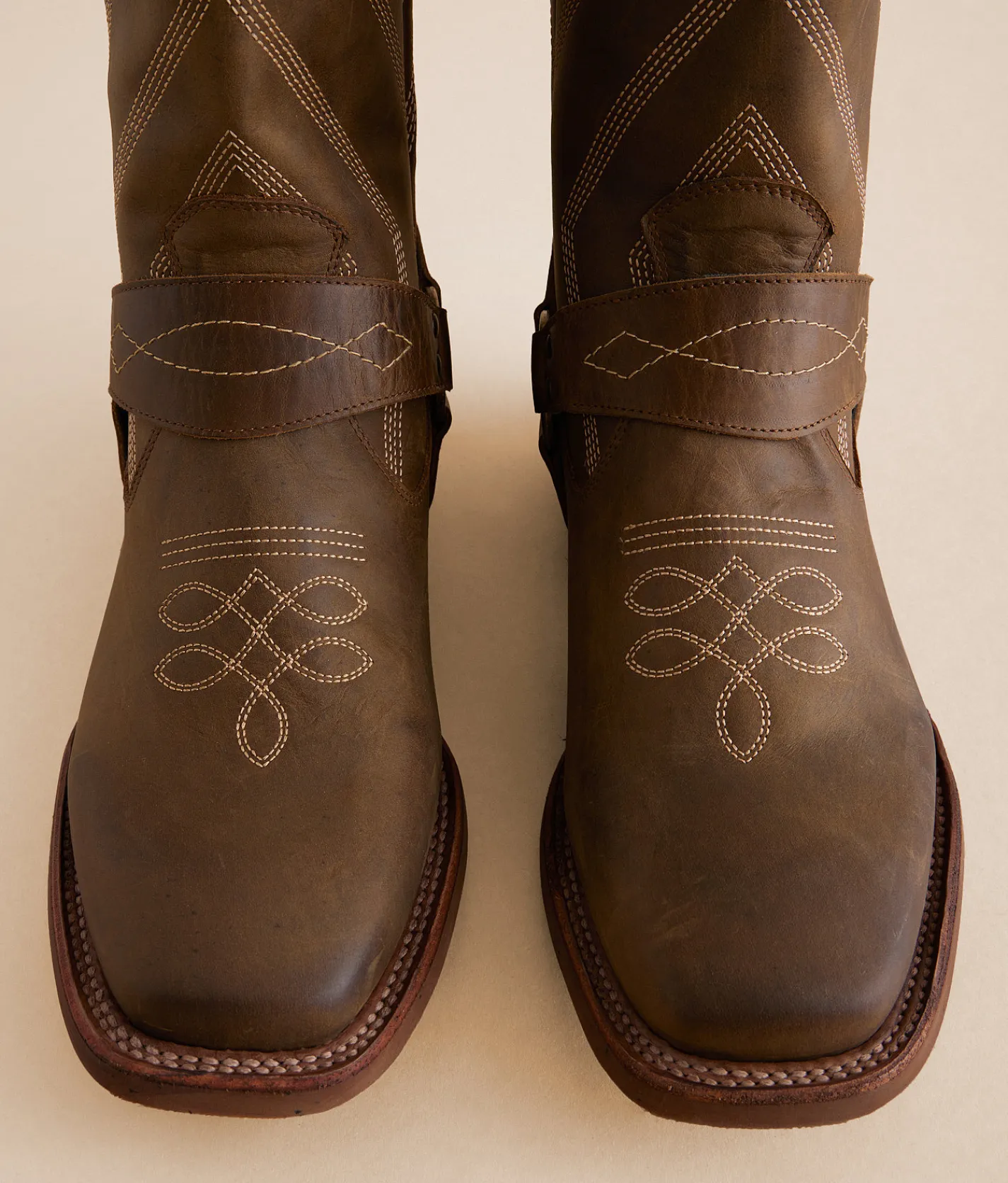 Roan by Bed Stu Matchless Leather Cowboy Boot Tan Crazy Horse Outlet