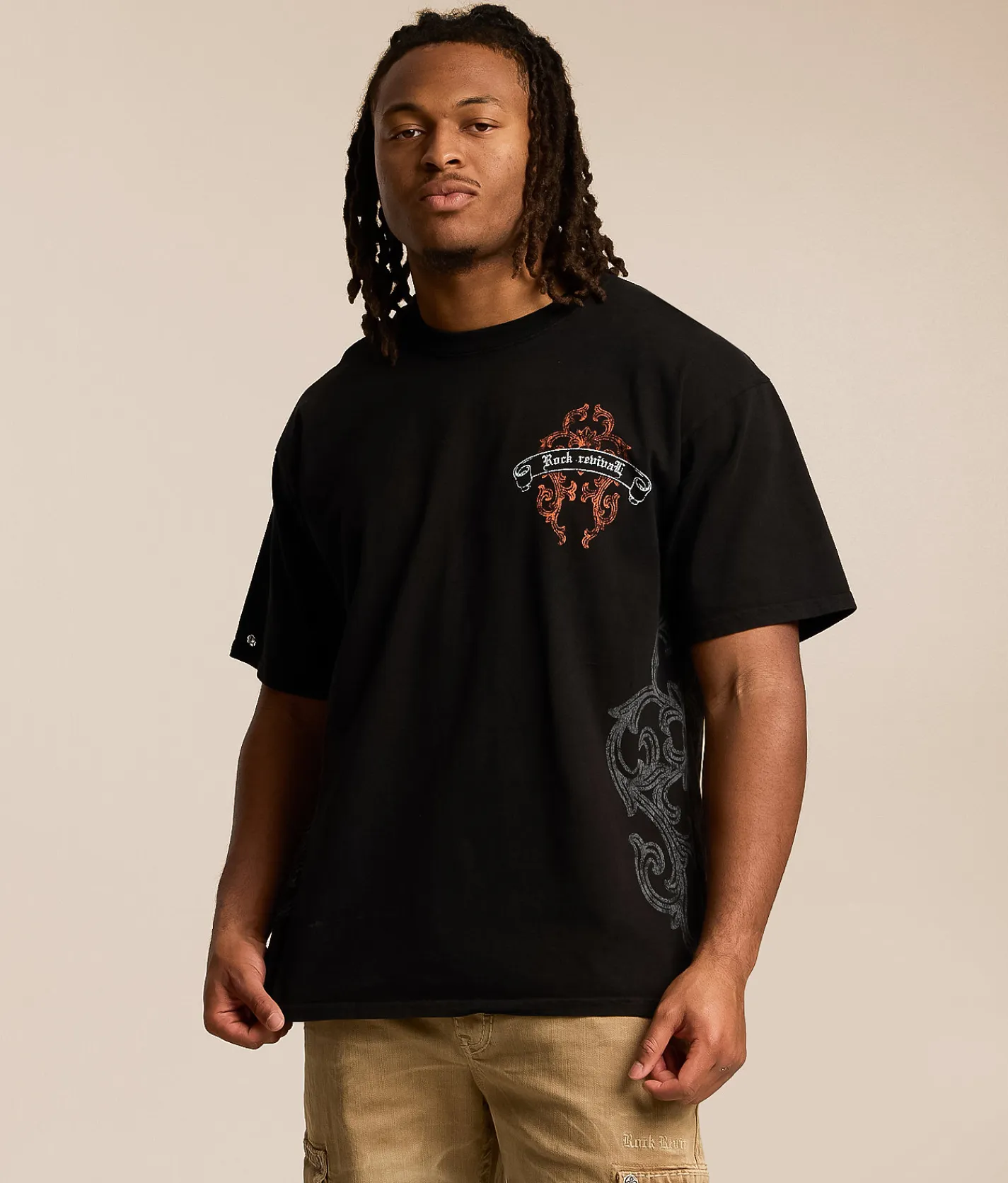 Rock Revival Matthew T-Shirt Black Dust Best