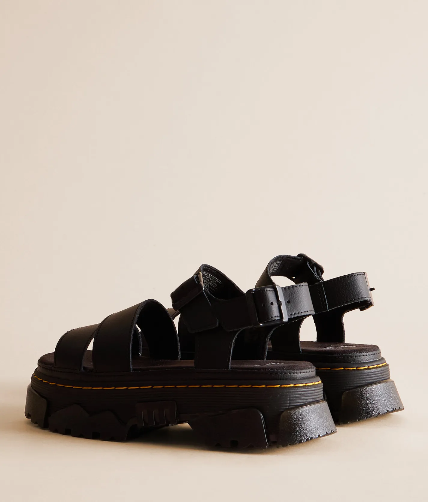 Dr. Martens Mattison Athena Platform Leather Sandal Black Clearance