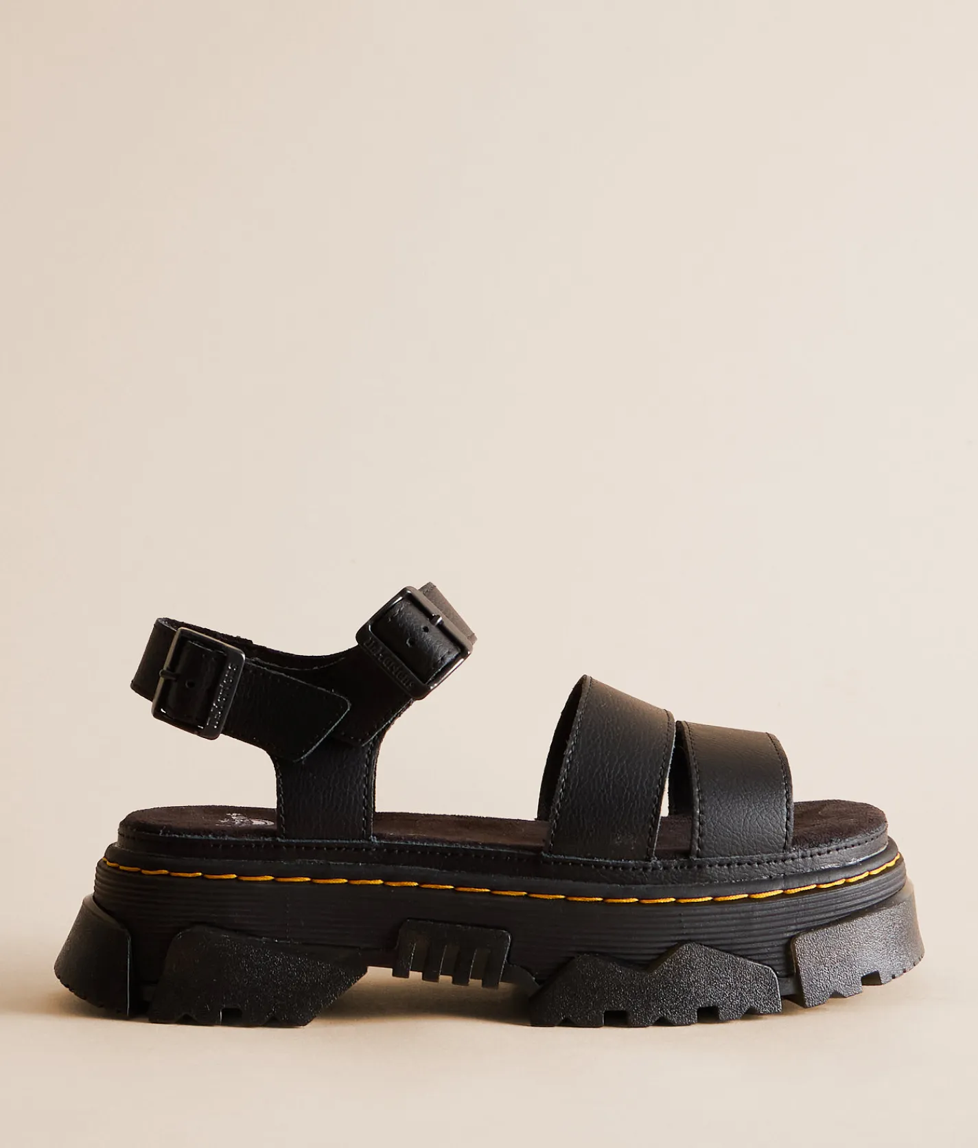 Dr. Martens Mattison Athena Platform Leather Sandal Black Clearance