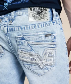 Bottoms | Salvage Mayhem Straight Stretch Jean Terror Bird
