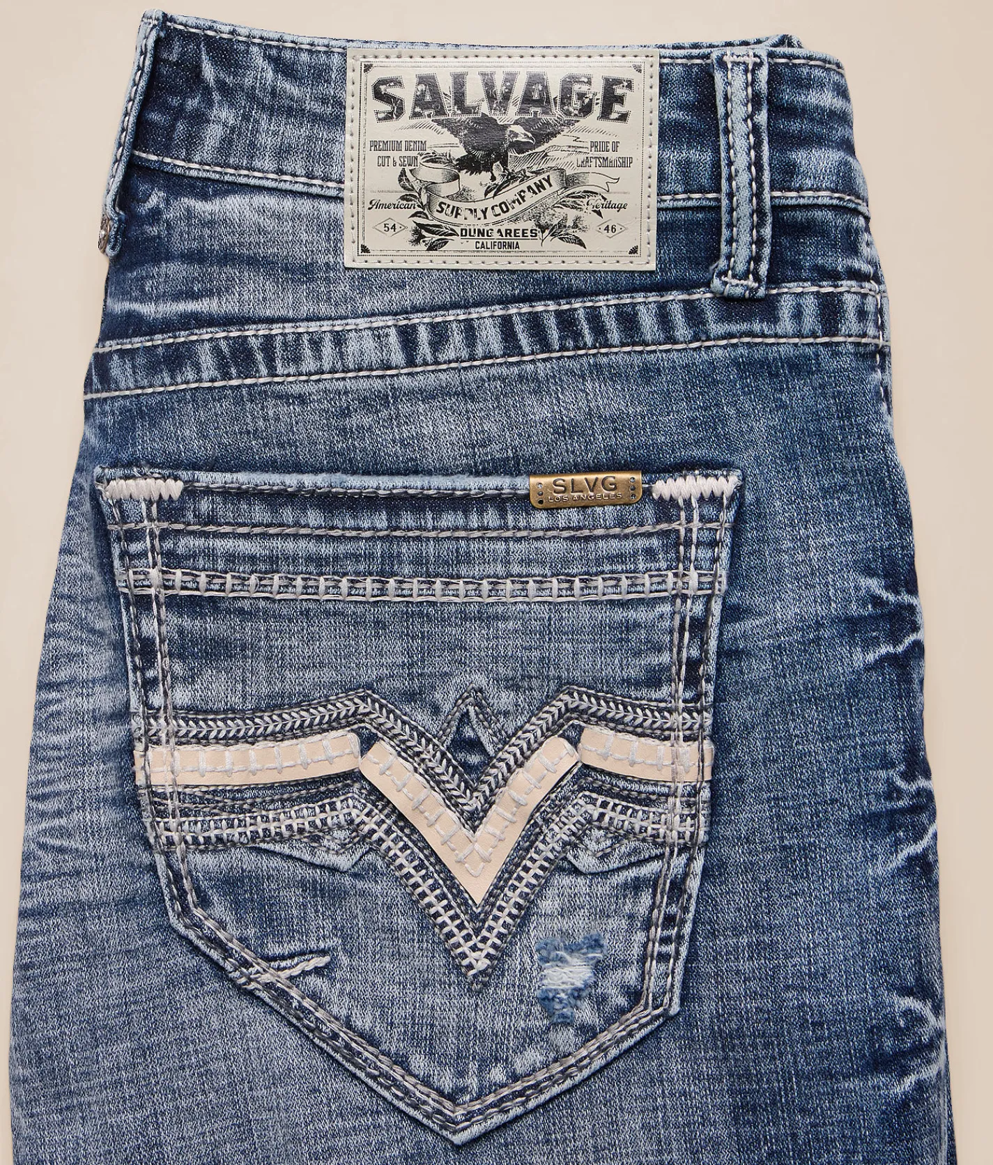 Salvage Mayhem Straight Stretch Jean Riverbend Discount