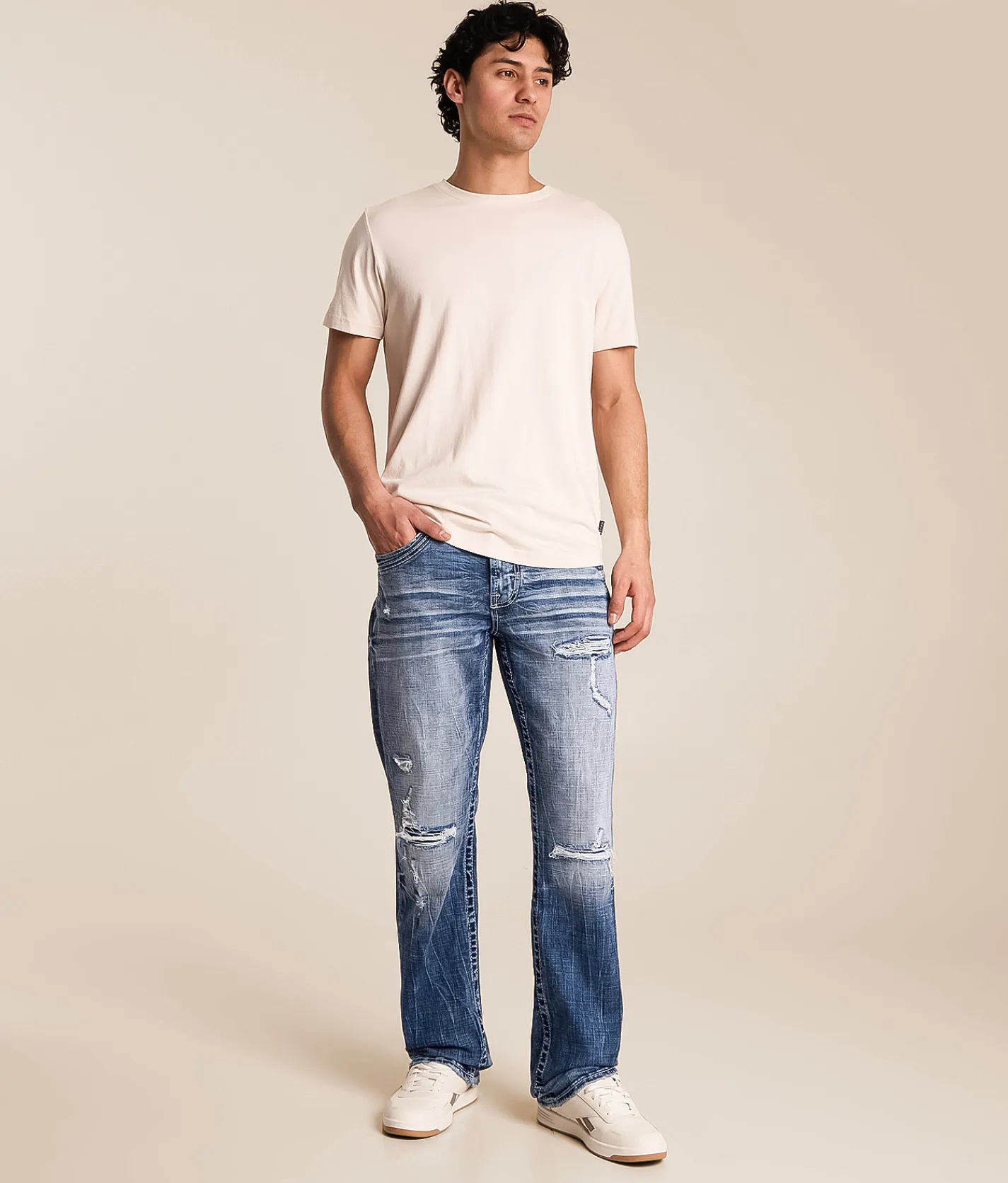 Salvage Mayhem Straight Stretch Jean Riverbend Discount