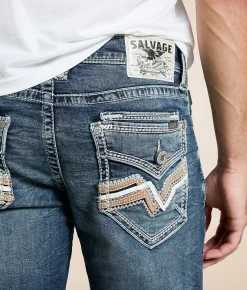 Salvage Mayhem Straight Stretch Jean Maple Dream Clearance