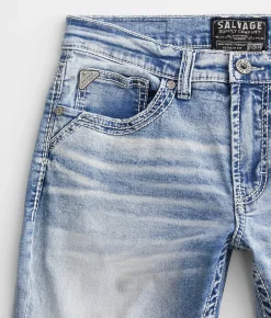 Salvage Mayhem Straight Stretch Jean Petroupoli Clearance