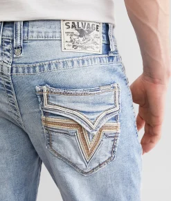 Salvage Mayhem Straight Stretch Jean Petroupoli Clearance