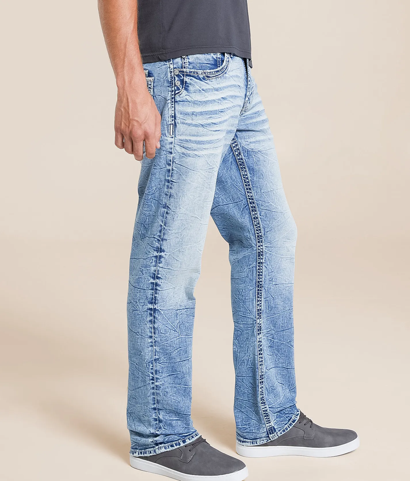 Salvage Mayhem Straight Stretch Jean Hazy Pilsner Best