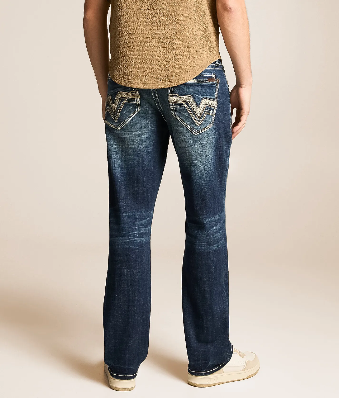 Salvage Mayhem Straight Stretch Jean Whiskey Wheat Sale