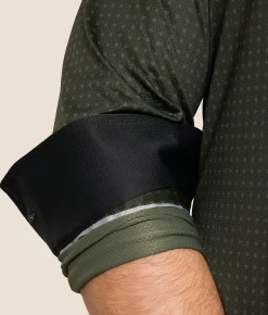 Tops | J.B. Holt Maze Knit Standard Performance Stretch Shirt Olive Black