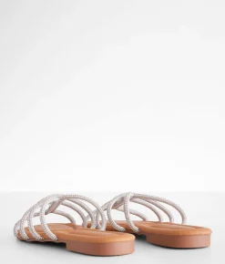 Qupid Mega Glitz Sandal Iridescent Silver Online