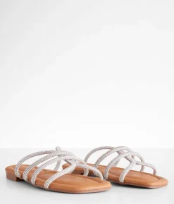 Qupid Mega Glitz Sandal Iridescent Silver Online