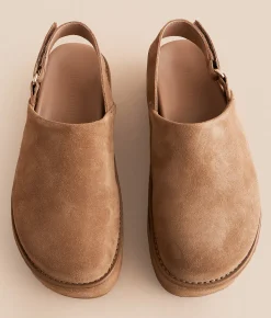 Steve Madden Mellow Leather Platform Clog Cognac Suede Hot
