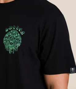 Tops|Graphic T-Shirts | Sullen Melting Skulls T-Shirt Jet Black