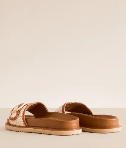 Steve Madden Memphis Raffia Sandal Cognac Online