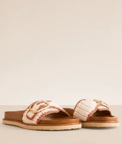 Steve Madden Memphis Raffia Sandal Cognac Online