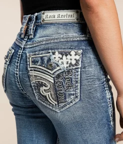 Rock Revival Menora Curvy High Rise Boot Stretch Jean Menora HB200 Online