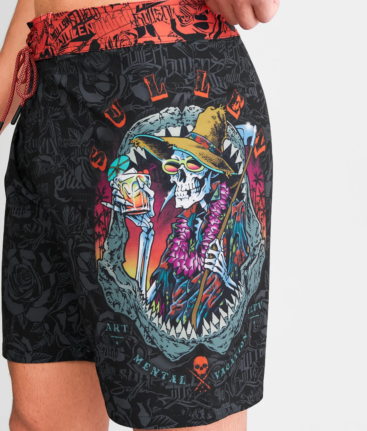 Sullen Mental Vacation Stretch Boardshort Black Outlet