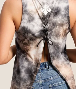 Affliction Mercenary Open Back Muscle Tank Top Galaxy Wash Outlet