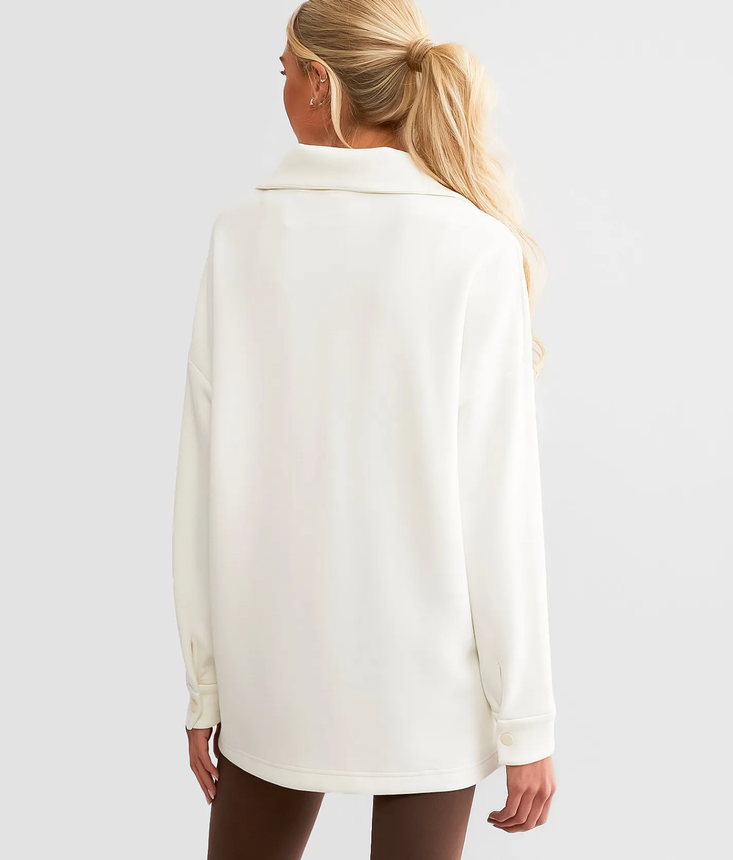 Activewear | Varley Meredith Longline Henley Pullover Egret