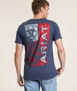 Ariat Merica Mountain T-Shirt Navy Heather Online