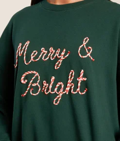 Tops | Z Supply Merry & Bright Oversized Pullover Garland Green