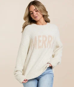 Z Supply Merry Tinsel Eyelash Sweater Warm White New