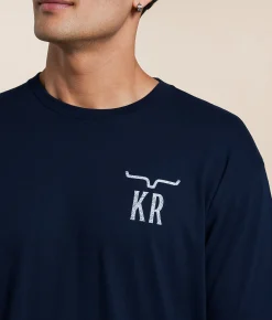 Kimes Ranch Metal Badge T-Shirt Midnight Navy Best
