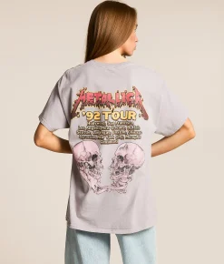 Tops | Merch Traffic Metallica '92 Tour Oversized Band T-Shirt Opal Grey