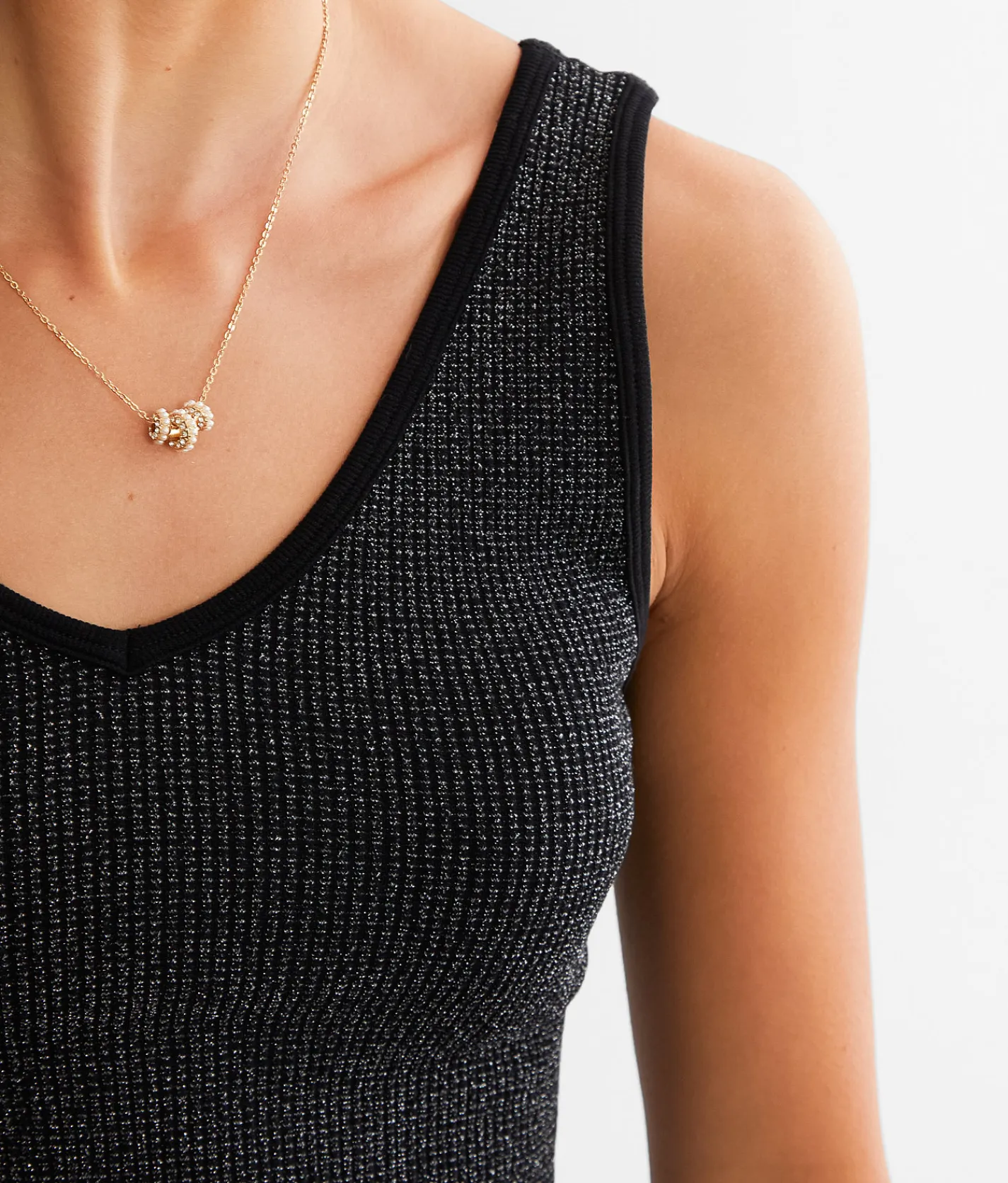 Tops | BKEssentials Metallic Brami Pineneedle