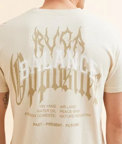 RVCA Metallurgy T-Shirt Silver Bleach Outlet