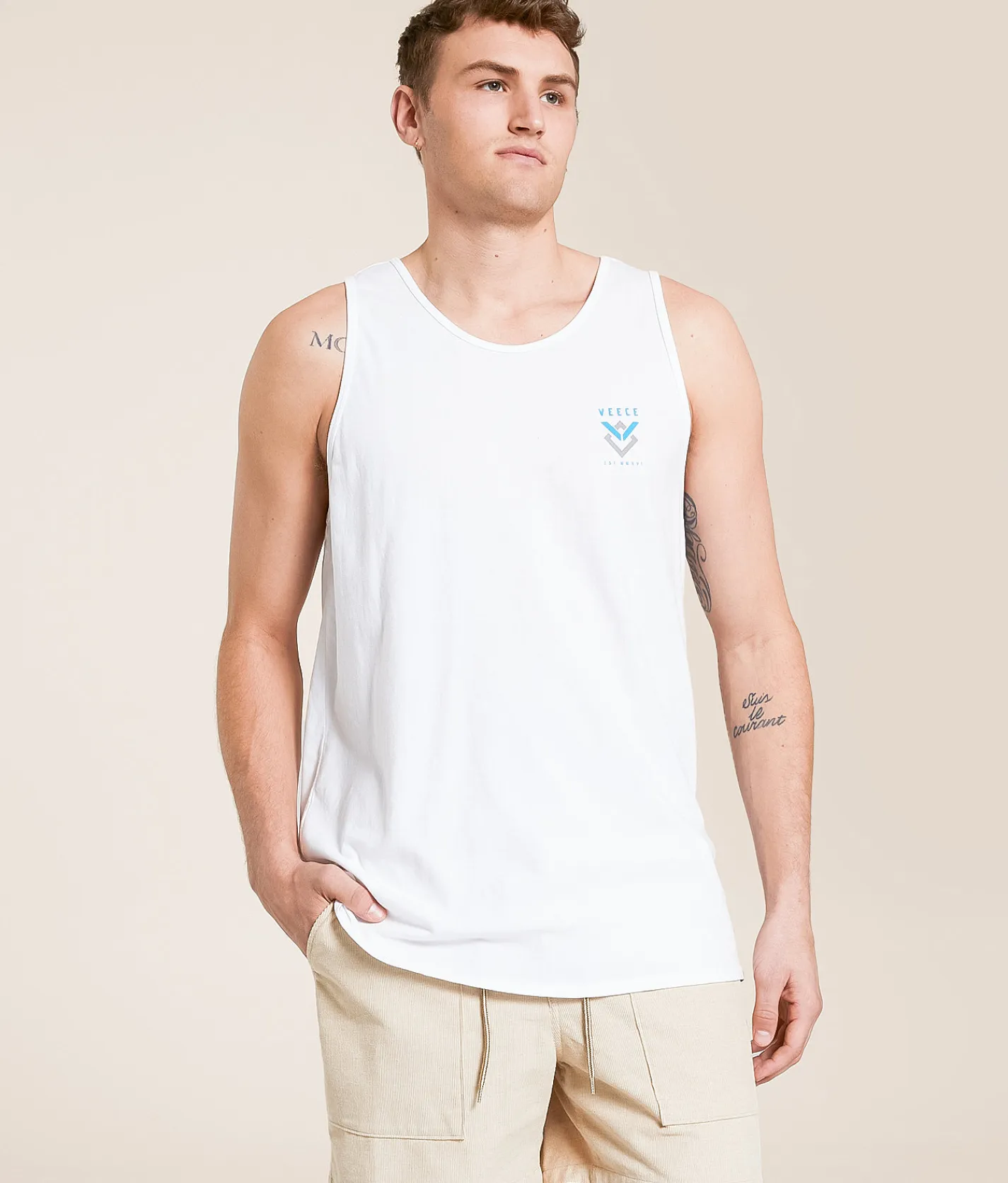 Tops | Veece Method Tank Top White