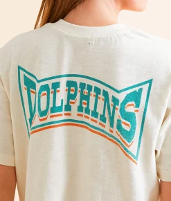 Tops | Junkfood Miami Cropped T-Shirt Dolphins