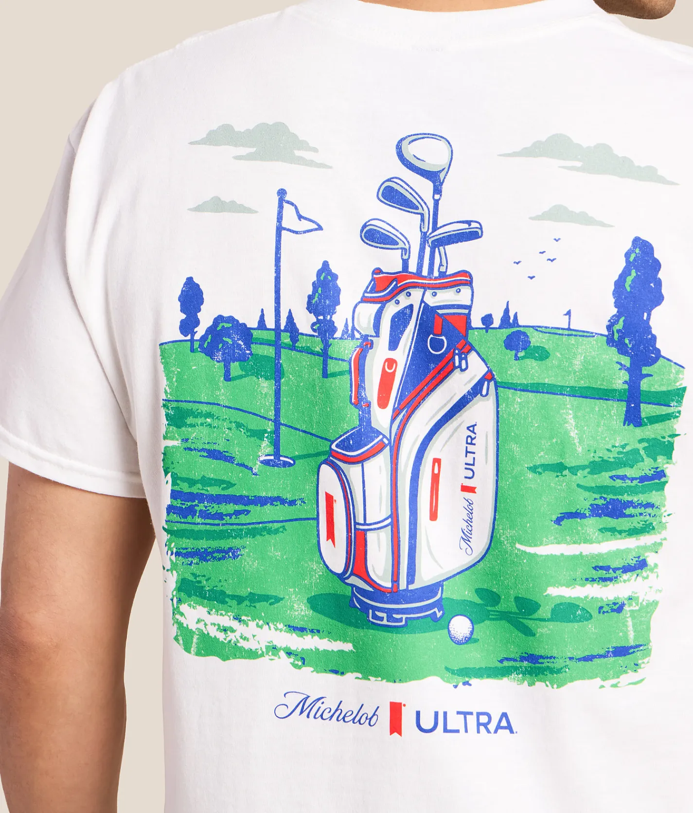 Brew City Michelob Golf Bag T-Shirt White Sale