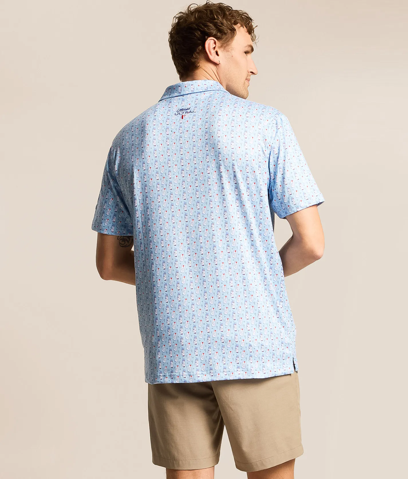 Tops | JEDCo Michelob Ultra Cans Polo Light Blue