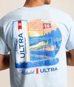 JEDCo Michelob Ultra Can T-Shirt Light Blue Outlet