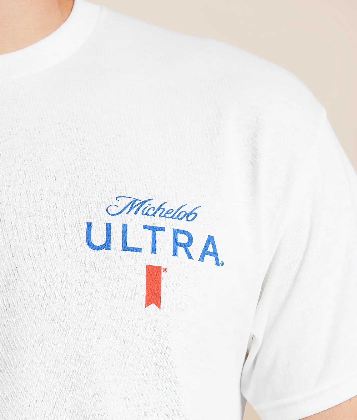 Tops|Graphic T-Shirts | JEDCo Michelob Ultra First Round T-Shirt White