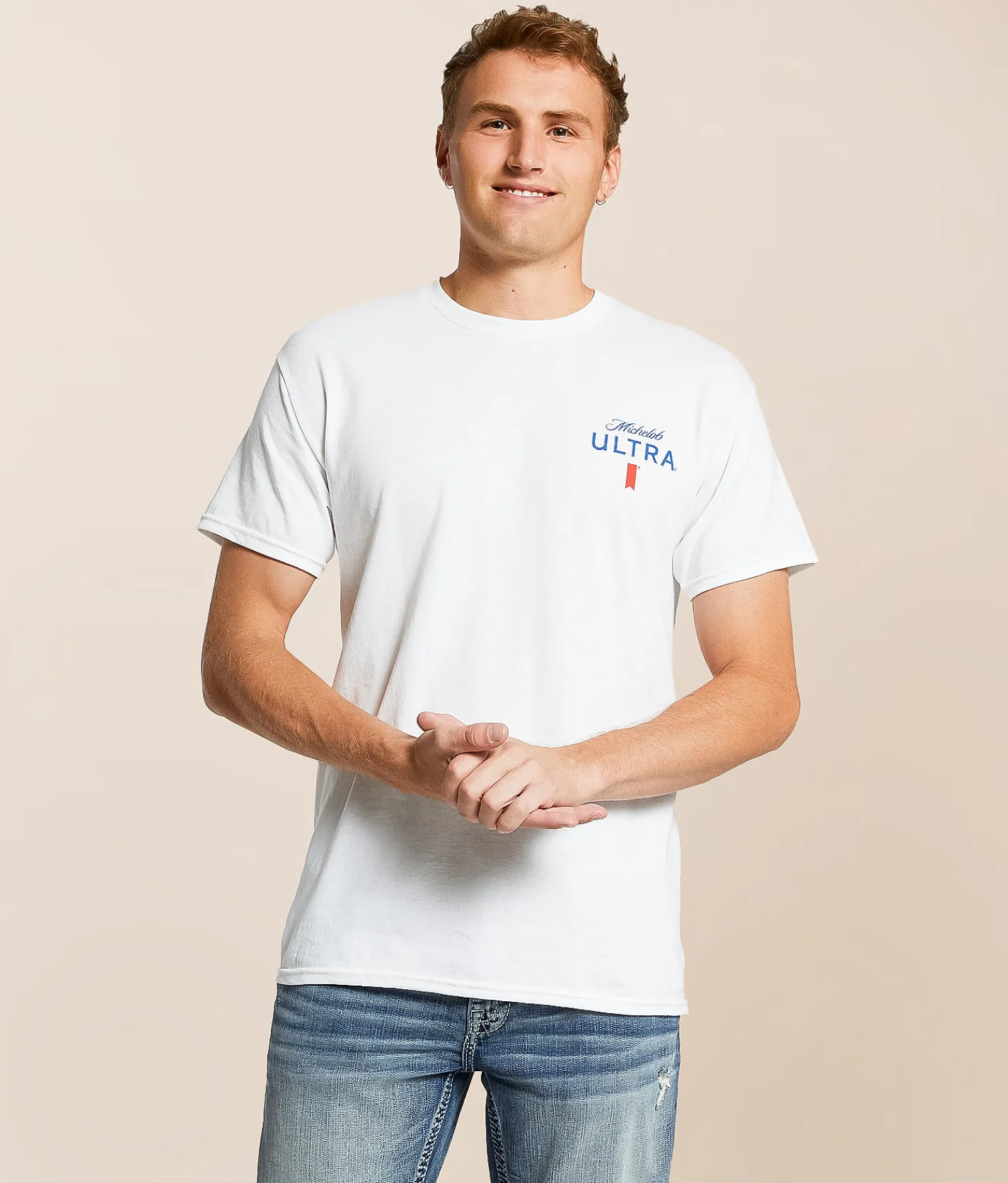 Tops|Graphic T-Shirts | JEDCo Michelob Ultra First Round T-Shirt White
