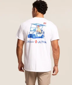 JEDCo Michelob Ultra Golf Cart T-Shirt White Sale