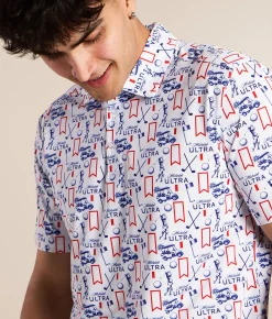Tops | Tropical Bros. Michelob Ultra Golf Polo White