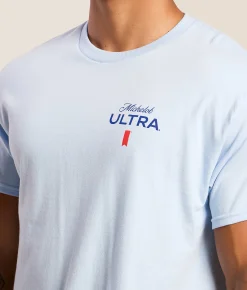 Tops|Graphic T-Shirts | JEDCo Michelob Ultra Golf T-Shirt Light Blue