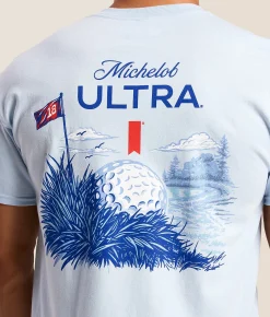 Tops|Graphic T-Shirts | JEDCo Michelob Ultra Golf T-Shirt Light Blue