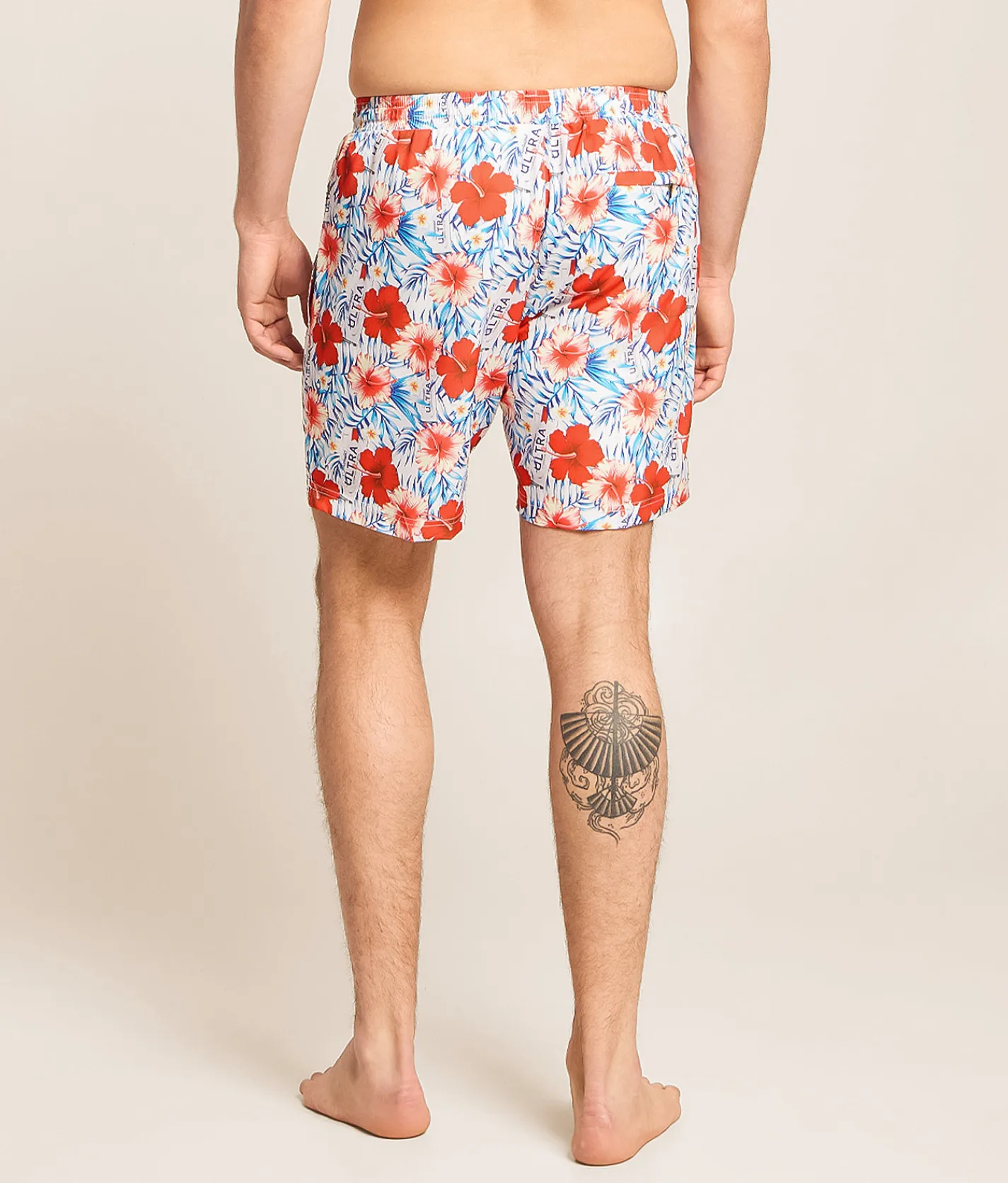 Bottoms | Tropical Bros. Michelob Ultra Hawaiian Stretch Swim Trunks White