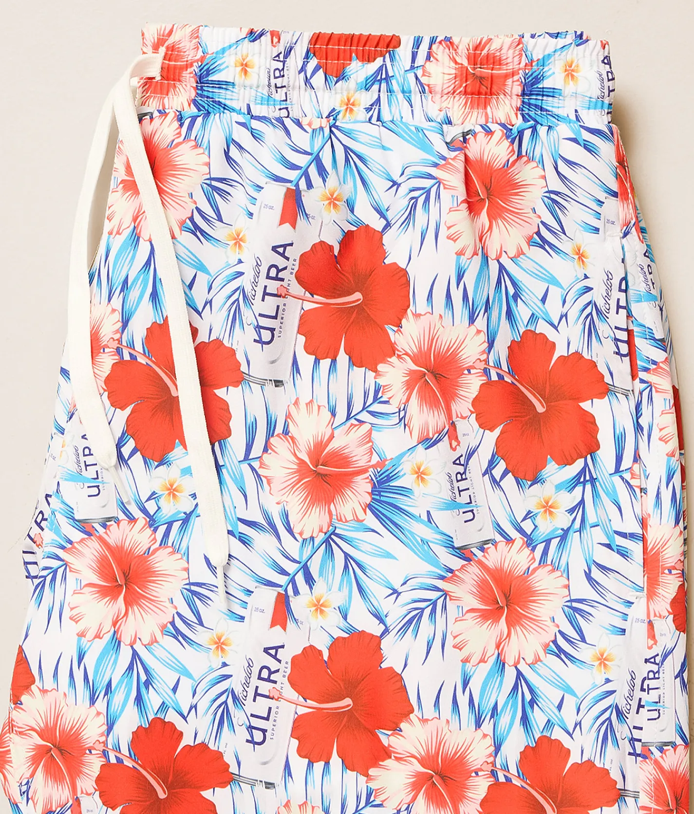 Bottoms | Tropical Bros. Michelob Ultra Hawaiian Stretch Swim Trunks White