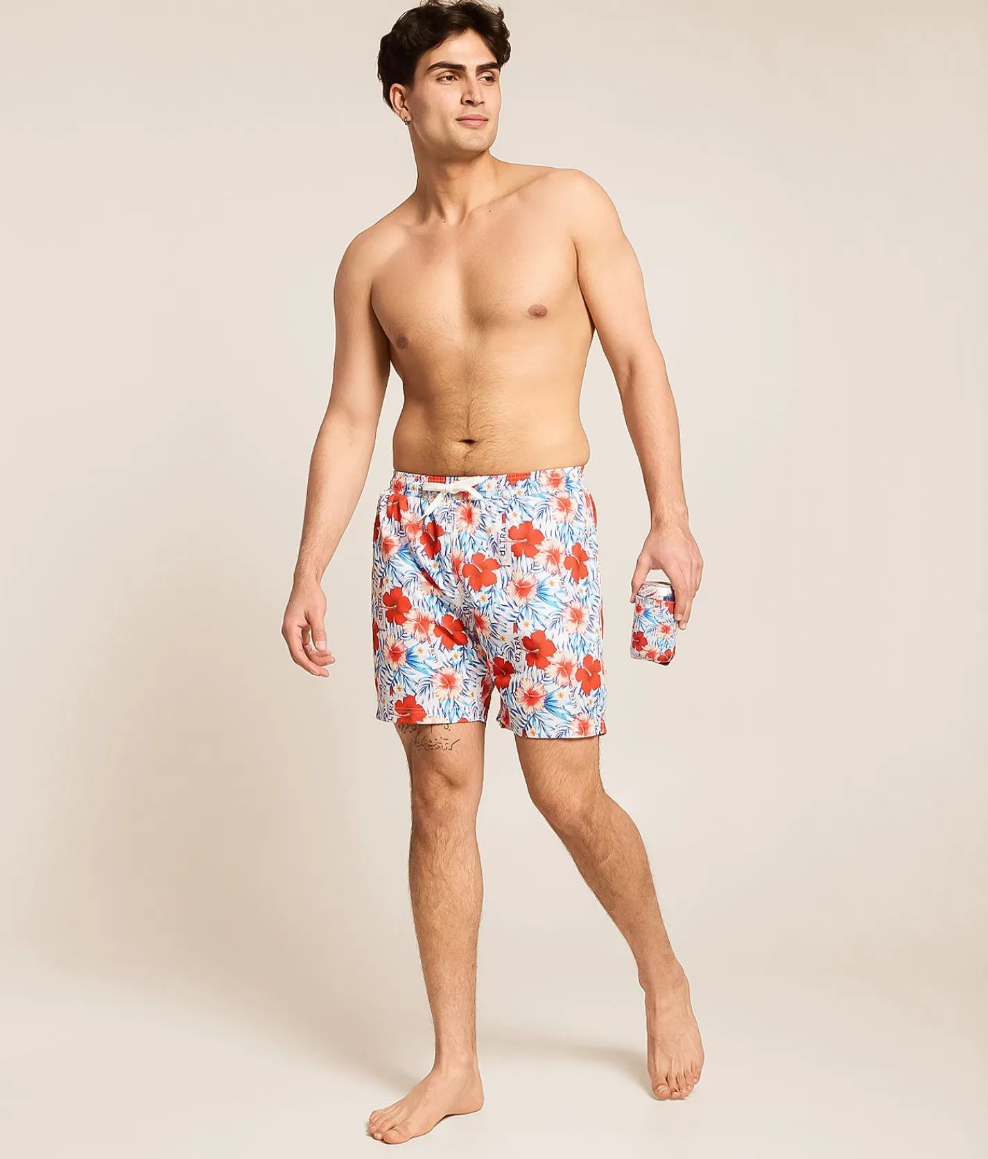 Bottoms | Tropical Bros. Michelob Ultra Hawaiian Stretch Swim Trunks White