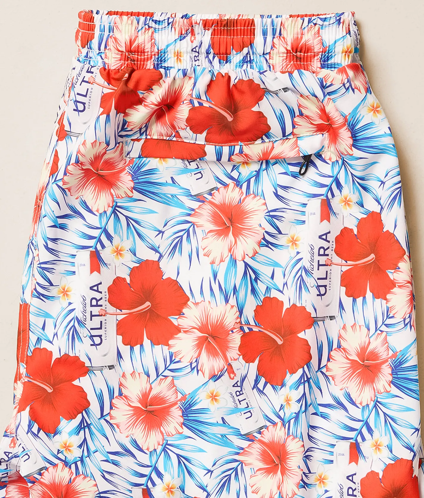 Bottoms | Tropical Bros. Michelob Ultra Hawaiian Stretch Swim Trunks White