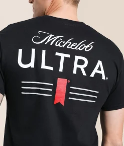 Tops|Graphic T-Shirts | Brew City Michelob Ultra Logo T-Shirt Black