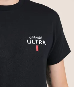 Tops|Graphic T-Shirts | Brew City Michelob Ultra Logo T-Shirt Black